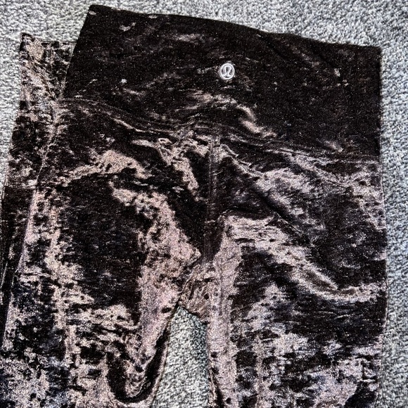 Lululemon H/R leggings Wunder Under, special edition Coffee Press Crushed Velvet - Picture 8 of 13
